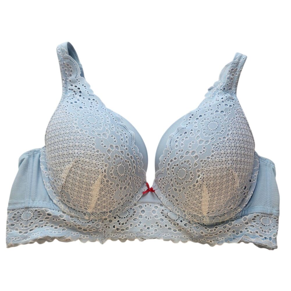 Lane Bryant CACIQUE Boost Plunge Bra Size 42D Lace Overlay Plus Size Underwire